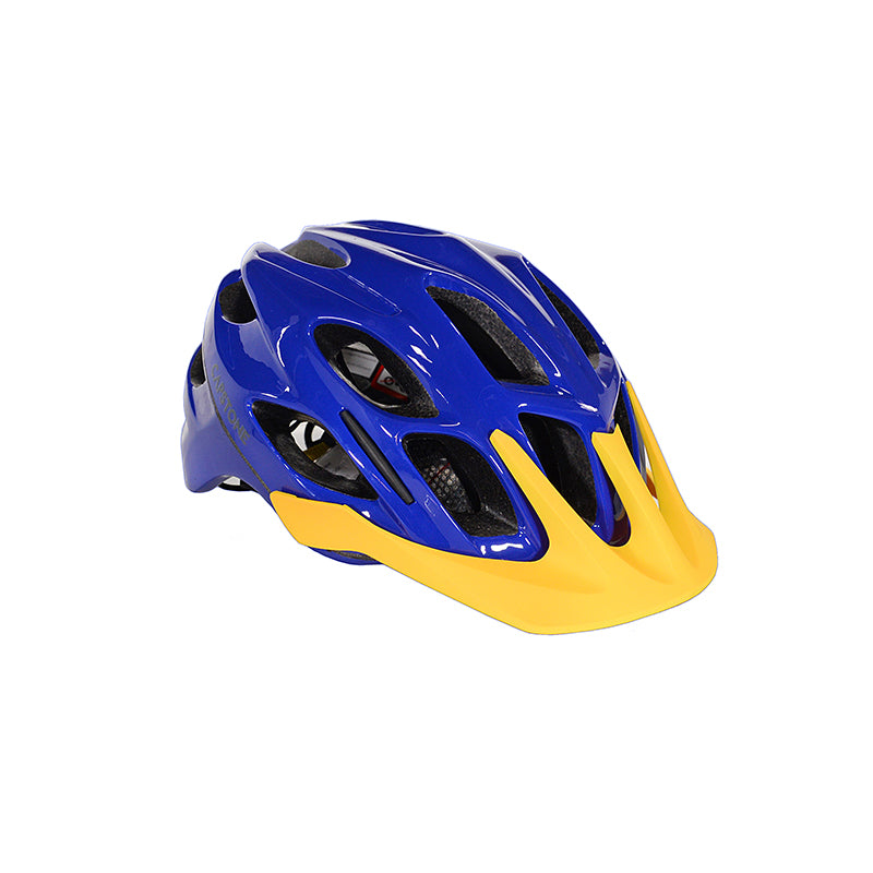 Capstone Sports - Adult All Mountain Helmet - Blue base color with a yellow lid