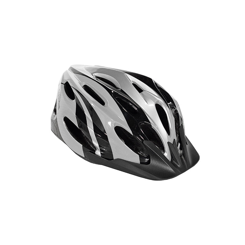 Capstone Sports - Angled View - Adult Men's Black Elite Helmet - Silver with Black Visor