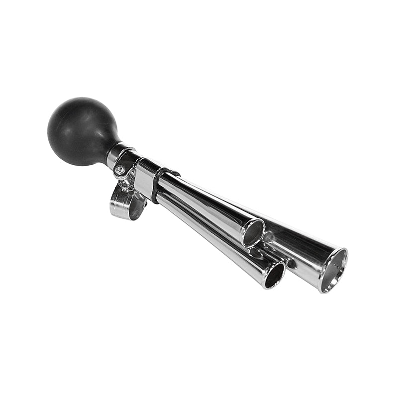 Chrome Calliope Horn (3 Tubes) with Black Rubber Squeaker