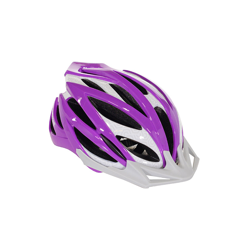 Youth purple and white helmet