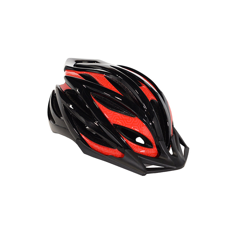 Adult Men's Red & Black Cycling Helmet - Mainly black with red accents